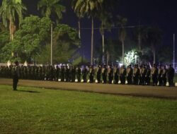 Kapolres Aceh Tamiang Pimpin Upacara Taptu Dalam Rangka HUT ke-80 Kemerdekaan RI