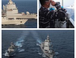 KRI SIM-367 dan KRI Brawijaya-320 Laksanakan Passex di Laut Mediterania