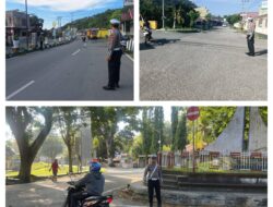 Cegah Kemacetan dan Potensi Gangguan Kamtibmas., Sat Lantas Polres Donggala Gelar Pengaturan Lalu Lintas Pagi