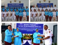 Komandan Lanal Palu Ikuti Vicon dan Syukuran HUT ke-79 Jalasenastri