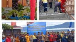 Kepedulian Masyarakat Nelayan, Danlanal Palu Letakan Batu Pertama Pembangunan Tandon Air Berkolaborasi dengan PT. CPM