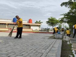 Polres Pidie Gelar Gotong Royong di Masjid Jamik At-Taqwa Simpang Tiga