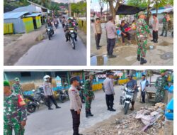 Bentuk Sinergitas TNI, Polri, Bhabinkamtibmas bersama Babinsa TNI Laksanakan Patroli Wilayah Bersama