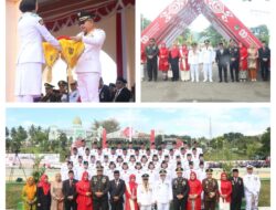 Dandim 1308/LB Hadir Langsung Peringatan HUT Ke-80 Kemerdekaan RI