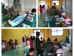 ” Setetes Darah Sejuta Harapan”, Babinsa Ajak Masyarakat Berdonor darah