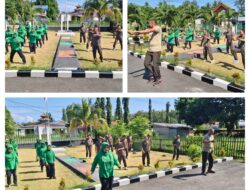Jaga Kebugaran, Danramil 07/Pagimana Pimpin Olahraga Senam Sabtu Manis Di Mako