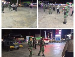 Perkuat Kamtibmas, Koramil 02/Pampus Dan Polsek Gelar Patroli Sinergitas TNI-Polri