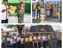 Gerakan Pangan Murah dan Cegah Oplosan, Danramil 1308–07/Pagimana Pimpin Penjualan Beras Bulog SPHP Di Pakowa