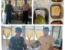 Sukseskan Pendampingan MBG ,Babinsa Kawal Pendistribusian Makanan Bergizi Gratis di Sekolah