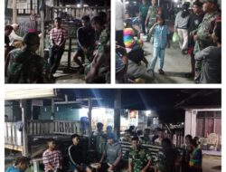 TNI Jaga Keamanan Lingkungan, Babinsa Koramil 02/Bunta Bersama Bhabinkamtibmas dan Linmas Gelar Patroli Malam