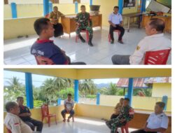 Tingkatkan Kerja Sama Yang Baik, Babinsa Komsos bersama Perangkat Desa