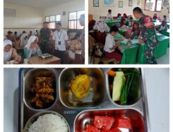 Monitor Kegiatan Pembagian Makan Gratis,Babinsa 03/Batui Ikut Bagikan MBG di Sekolah sekolah