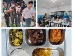 Babinsa Koramil 08/Banggai  Dampingi Pendistribusian Makanan Bergizi Gratis