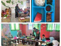 Babinsa Koramil 03/Batui Kawal Distribusi Makan Bergizi Gratis untuk Siswa Sekolah