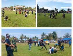 TNI Hadiri Ditengah Masyarakat, Danramil 03/Batui Ikut Kerja Bakti Umum Penyiapan Arena MTQ