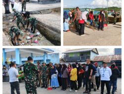Danramil Banggai Dan Pemkab Banggai Laut Bersatu Dalam Aksi Bersih-Bersih Serentak Seluruh Dunia