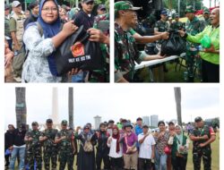 TNI Bagikan 15 Ribu Paket Sembako untuk Masyarakat di Monas