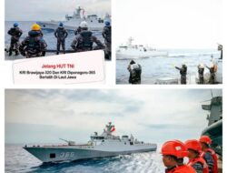 Jelang HUT TNI, KRI Brawijaya-320 Dan KRI Diponegoro-365 Berlatih Di Laut Jawa