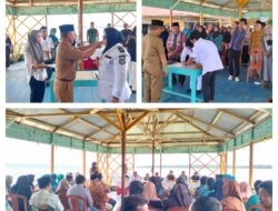 Babinsa 10/Salakan Hadiri Pelantikan Pj Kepala Desa dan Ketua TP PKK Desa Kautu