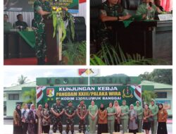 Pangdam XXIII/Palaka Wira Kunker Perdana Ke Kodim 1308/Luwuk Banggai ,Tekankan Profesionalisme Prajurit