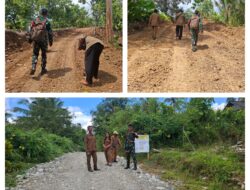 Permudah Angkut Hasil Pertanian Babinsa Bantu Warga Pengecoran Jalan Usaha Tani