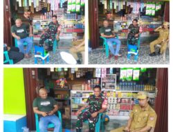 Jaga Kondusifitas Wilayah, Babinsa Komsos Bersama Kades Dan Masyarakat Desa