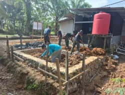 Wadan Satgas TMMD Ke 126 Tinjau Pembuatan MCK Warga Siuna