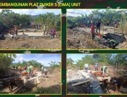 Tunjang Fasilitas Jalan, Personel Satgas TMMD Ke-126 Ahli Tukang Terus Kebut Pengerjaan Pembangunan Plat Duiker