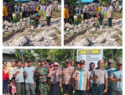 Peletakan Batu Pertama Pembangunan Posyandu Mumulusan Dihadiri Langsung Danramil 11/Liang