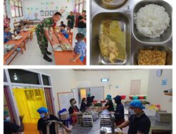 Peran Aktif Selalu Babinsa Koramil 02/Bunta Dampingi Pendistribusian Makan Bergizi Gratis