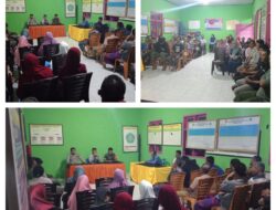 Wujudkan Kamtibmas Kondusif ,Babinsa Desa Demangan Jaya Hadiri Rapat Koordinasi Linmas Desa