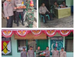 Sinergi Tanpa Batas, Danramil Terima Kunjungan Polsek Liang Beri Kejutan HUT TNI Ke-80 Tahun 2025 Di Markas Koramil