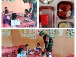 Peran Aktif Selalu Babinsa Dalam Membantu Penyaluran Makan Bergizi Gratis ( MBG )