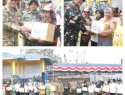 TNI Selalu Hadir, Pembukaan TMMD Ke 126 Puluhan Paket Sembako Dibagikan