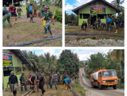 Prajurit TMMD Kebut Plat Duiker untuk Warga Masyarakat Siuna