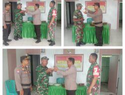 Perkuat Sinergitas Dan Soliditas, Polsek Toili Berikan Ucapan Selamat HUT Ke 80 TNI Kepada Koramil 03/Batui