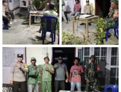 Jaga Ketertiban Masyarakat, Babinsa Kelurahan Bugis Lakukan Patroli Siskamling Bersama Warga