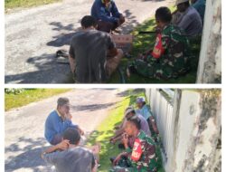 Komsos dengan masyarakat, Babinsa tekankan Masalah Keamanan dan Ketertiban Lingkungan