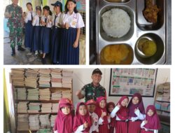 Sertu Juibert Jemmy Bersama Tim SPPG bahu-membahu menyalurkan sebanyak 4.000 Porsi Makanan Bergizi Kepada Siswa-Siswi Di Berbagai Sekolah