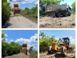 Proses Pemadatan Timbunan Pada Pembuatan Jalan TMMD Dilakukan, Enam Alat Berat Diterjunkan