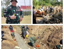 Bersama Warga, Satgas TMMD Ke-126 Kodim 1308/LB Cor Plat Decker Jalan