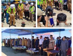 Pabung Bangkep Dampingi Bupati Bangkep Lakukan Peletakan Batu Pertama Pembangunan Pelabuhan Salakan