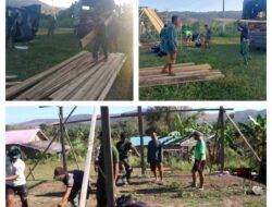 Bahan Material Kayu Bedah Rumah Program TMMD Telah Tiba
