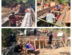 Semangat Gotong Royong Membangun Desa, Progres Pembangunan Plat Duiker oleh Satgas TMMD Capai 60 Persen