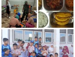 Babinsa Kawal Pendistribusian Makanan Bergizi Gratis di Sekolah