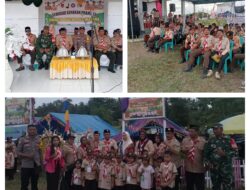 Wakili Danramil, Personil Koramil 06/Lamala Hadiri Pembukaan Jambore Semarak Gerakan Pramuka Kwartir Ranting Masama