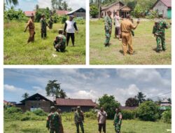 Danramil 03/Batui Tinjau dan Ukur Lahan Pembangunan Gedung Koperasi Desa/ Kelurahan Merah Putih