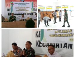 TNI Langsung Turun ,Danramil 02/Bunta Bekali Pembinaan Dan Pelatihan Satlinmas Kelurahan Kalaka