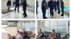 Dansatgas Sambut Kunjungan Tim Wasev Mabes TNI Di Bandara Syukuran Aminuddin Amir