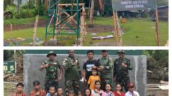 Satgas TMMD Ke-126 Wujudkan Air Bersih, Anak-anak Desa Siuna Sambut dengan Ceria